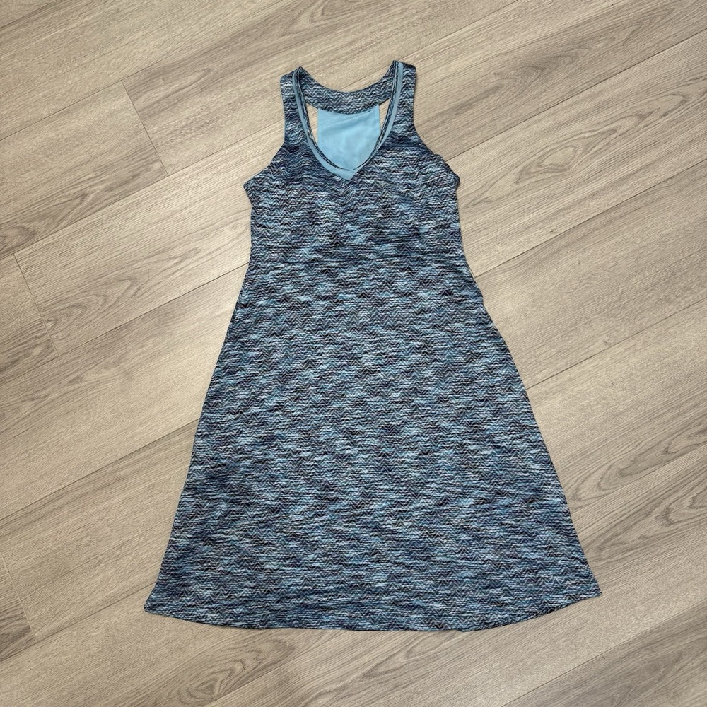 MPG Dress Athletic Women's Size Small Blue Sleeveless Tennis Golf V-Neck Padded